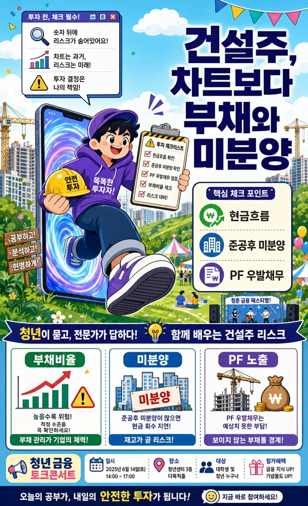 건설주 투자에서 부채와 미분양, 현금흐름과 PF 위험을 함께 살펴보는 제목 이미지