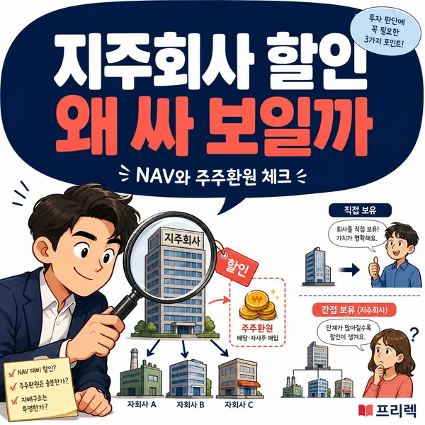 지주회사 주식이 할인받는 이유: NAV 할인, 중복상장, 주주환원을 함께 봐야 합니다
