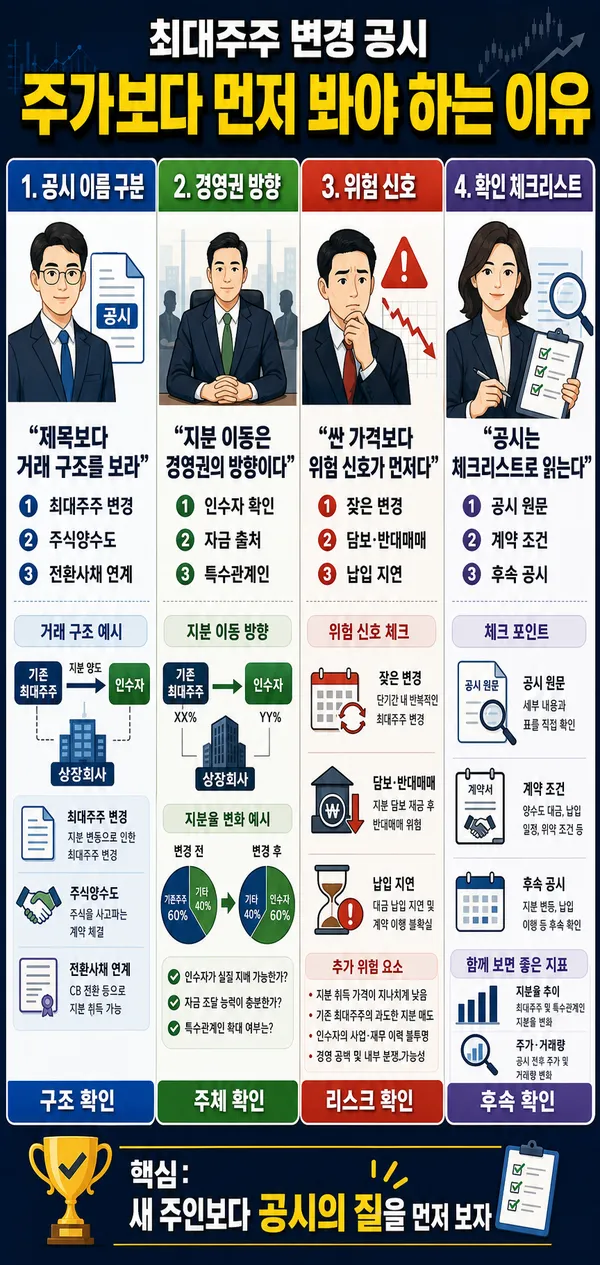 최대주주 변경 공시가 중요한 이유