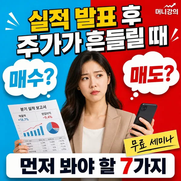 어닝 쇼크 이후 체크할 것들