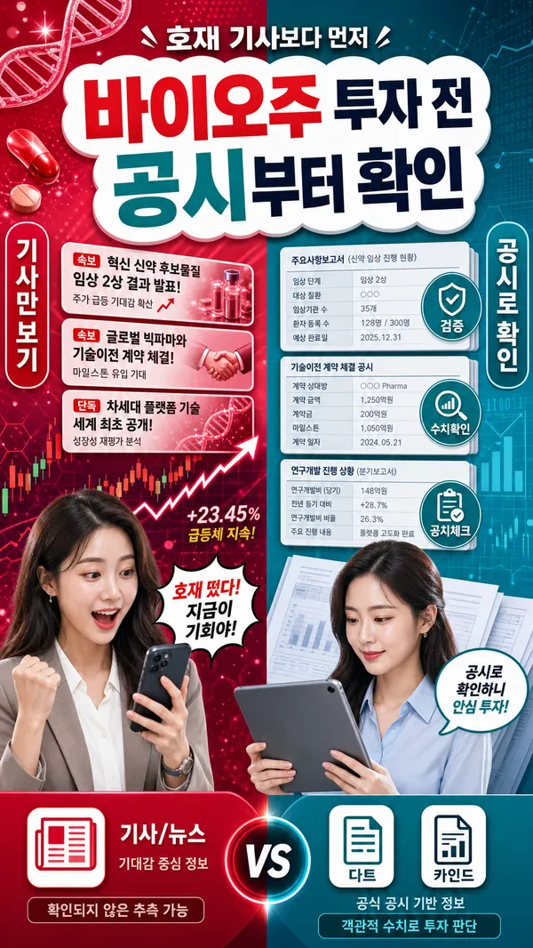 바이오주 투자 전 꼭 봐야 할 공시