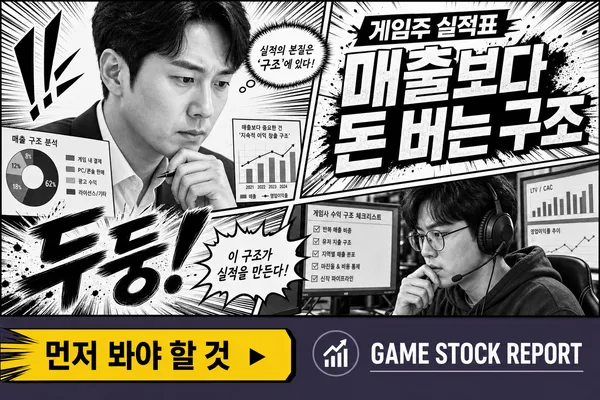 게임주 실적에서 매출원 보는 법: 매출액보다 먼저 확인할 돈 버는 구조