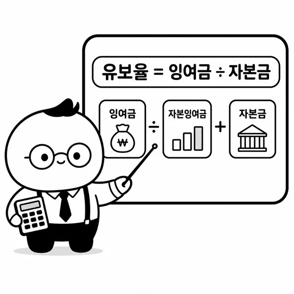 유보율 계산식을 설명하는 이미지