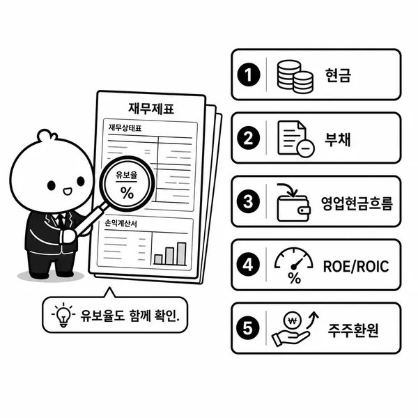 유보율과 함께 확인해야 할 재무 지표 체크리스트