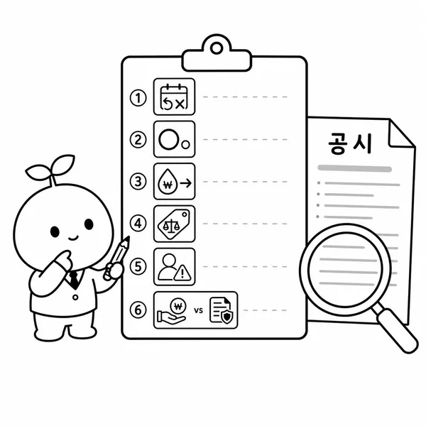 자사주 매입 공시 확인 체크리스트 이미지