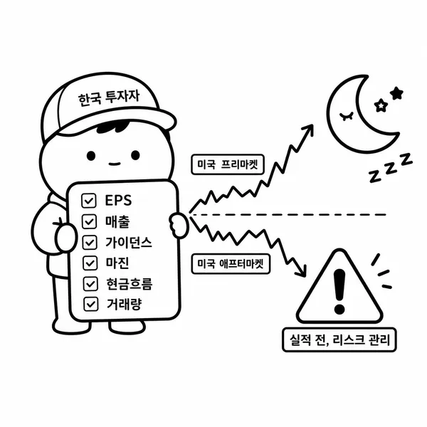 EPS 매출 가이던스 현금흐름 거래량을 확인하는 실적 발표 체크리스트와 변동성 차트