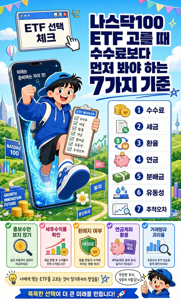 나스닥100 ETF 비교할 때 보는 기준