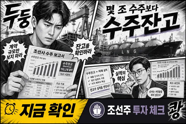 조선 관련주 수주잔고 보는 법