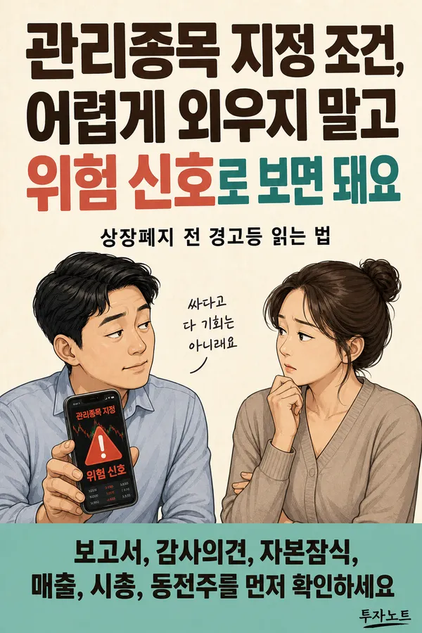 관리종목이 되는 조건 쉽게 정리