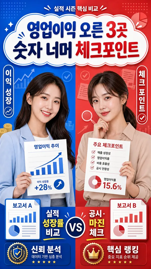 오늘 영업이익 증가 기업 정리: 2026년 2분기 잠정실적 체크 포인트