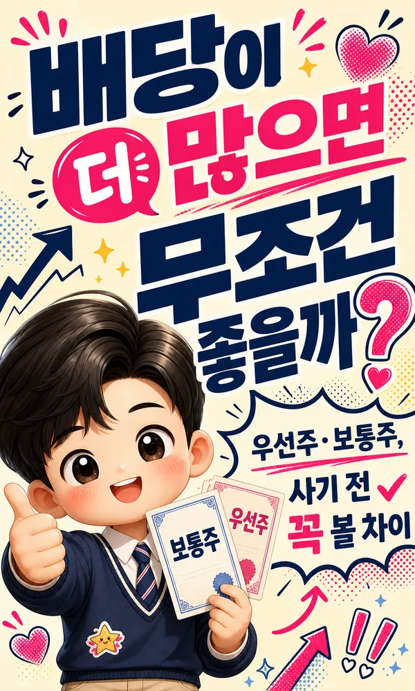 우선주와 보통주의 차이, 배당만 보고 고르면 안 되는 이유