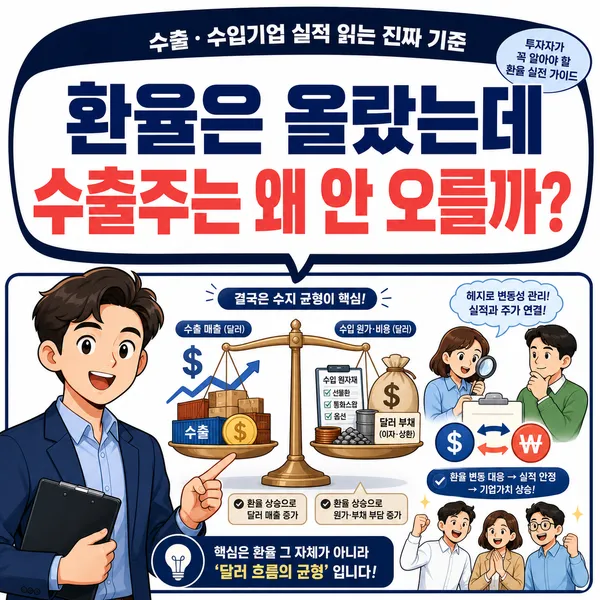 환율 상승과 하락이 수출주·수입주에 미치는 영향