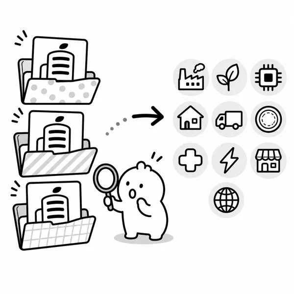 서로 다른 ETF 안에 같은 종목이 중복되어 분산이 부족할 수 있음을 보여주는 일러스트