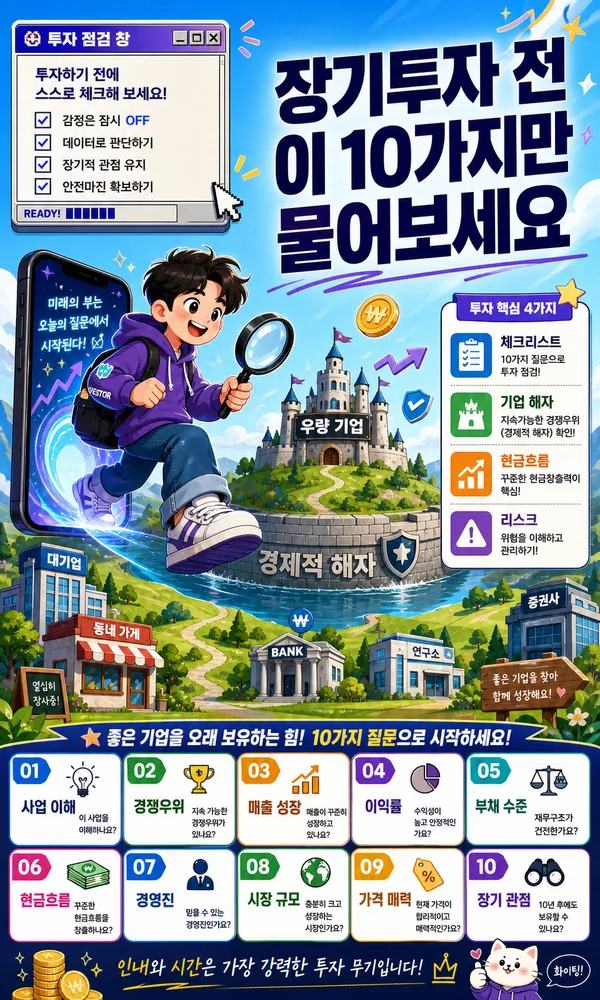 장기투자 전 기업의 경쟁우위를 확인하는 질문